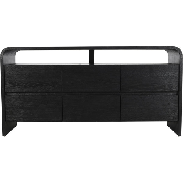 Latitude Run® Cresthill 6 Drawer 60" W Solid Wood Dresser Wayfair